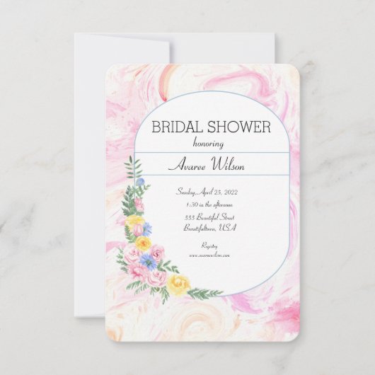 Gefärbte Krawatte von Aquarellen und Blumenkranz (Vorderseite)