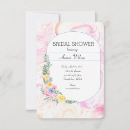 Gefärbte Krawatte von Aquarellen und Blumenkranz