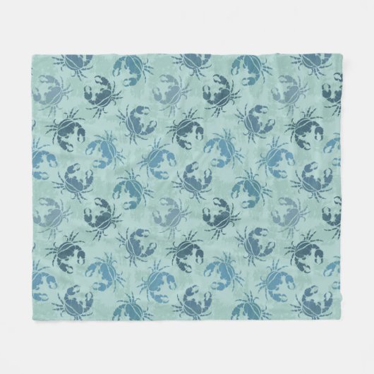 Gefärbte Krawatte von Krabben Fleecedecke (Vorderseite (Horizontal))