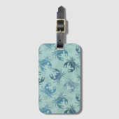 Gefärbte Krawatte von Krabben Gepäckanhänger (Vorderseite Vertikal)