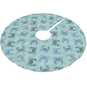 Gefärbte Krawatte von Krabben Polyester Weihnachtsbaumdecke (Schrägansicht)