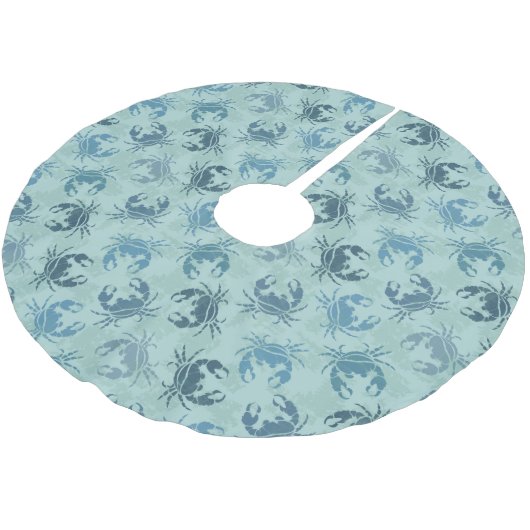 Gefärbte Krawatte von Krabben Polyester Weihnachtsbaumdecke (Schrägansicht)