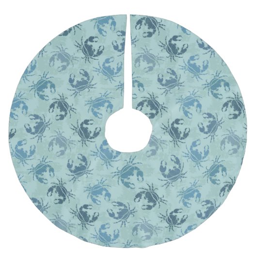 Gefärbte Krawatte von Krabben Polyester Weihnachtsbaumdecke (Vorderseite)