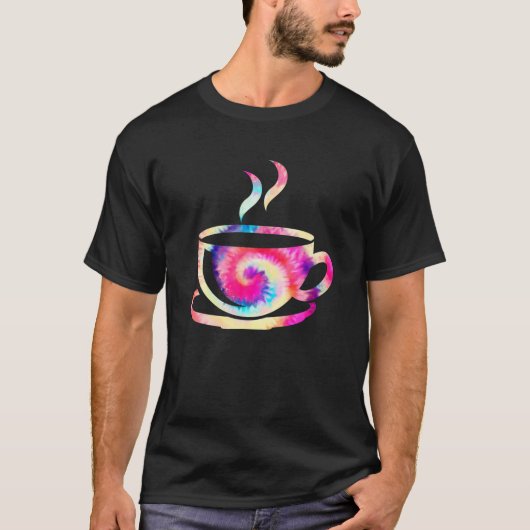 Gefärbte Krawatte Wasserfarbe Regenbogenkaffee für T-Shirt (Vorderseite)
