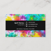 Gefärbte Krawatte Wasserfarbe Visitenkarte (Vorderseite)