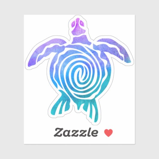 Gefärbte Krawatte Wasserfarben Pastel Spiralsee Sc Aufkleber (Blatt)