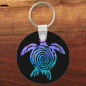 Gefärbte Krawatte Wasserfarben Pastel Spiralsee Sc Schlüsselanhänger (Vorderseite)