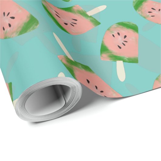 Gefärbte Krawatte Watermelon Ice Pop Geschenkpapier (Rolleneckpunkt)