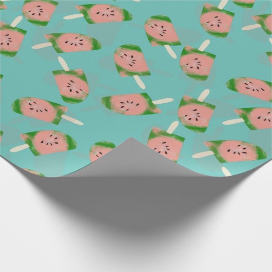Gefärbte Krawatte Watermelon Ice Pop Geschenkpapier (Ecke)