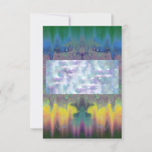 Gefärbte Krawatte Wavy Psychedelic Blank Einladung
