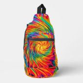GEFÄRBTE KRAWATTE WIND ABSTRAKT CROSSBODY BAG (Vorderseite)