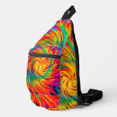 GEFÄRBTE KRAWATTE WIND ABSTRAKT CROSSBODY BAG (Rechte Ecke)