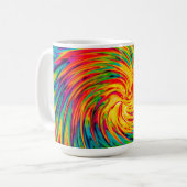 GEFÄRBTE KRAWATTE WIND ABSTRAKT KAFFEETASSE (Vorderseite Links)