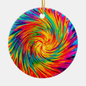 GEFÄRBTE KRAWATTE WIND ABSTRAKT KERAMIK ORNAMENT (Vorne)