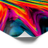 GEFÄRBTE KRAWATTE WIND ABSTRAKT POSTER (Ecke)