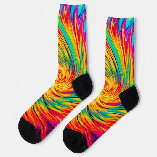 GEFÄRBTE KRAWATTE WIND ABSTRAKT SOCKEN (Linkes Detail)