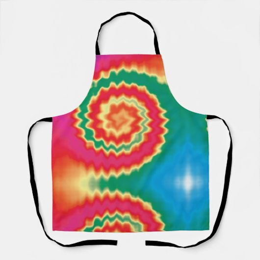 Gefärbte Krawatte wirbelnd funky Retro groovy bunt Schürze (Vorderseite)