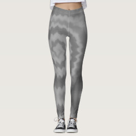 Gefärbte Krawatte wirbelnd funky Retro groovy grau Leggings