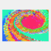 Gefärbte Krawatte Wrapping Paper Flat Sheet Set 3 Geschenkpapier Set (Vorderseite 3)