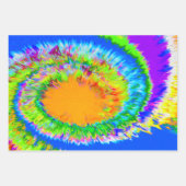 Gefärbte Krawatte Wrapping Paper Flat Sheet Set 3 Geschenkpapier Set (Vorderseite 2)