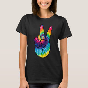 Gefärbte Krawatte - Zeichen für Frieden - Hippies  T-Shirt