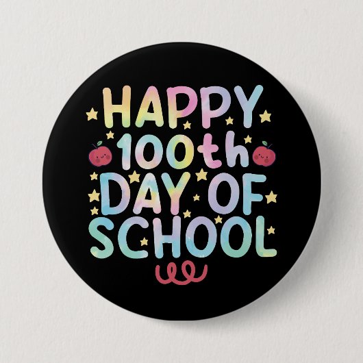 Gefärbte Krawatte zum 100. Schullehrertag Button (Vorderseite)