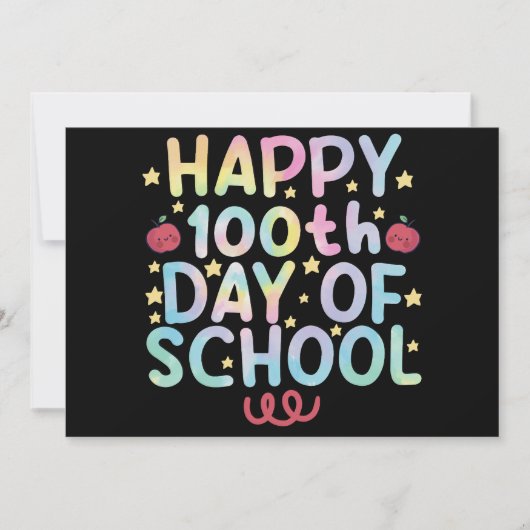 Gefärbte Krawatte zum 100. Schullehrertag Einladung (Vorderseite)