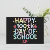 Gefärbte Krawatte zum 100. Schullehrertag Einladung (Stehend Vorderseite)