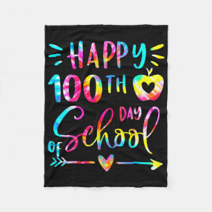 Gefärbte Krawatte zum 100. Schullehrertag Fleecedecke