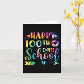 Gefärbte Krawatte zum 100. Schullehrertag Karte (Gelbe Blume)