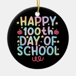 Gefärbte Krawatte zum 100. Schullehrertag Keramik Ornament