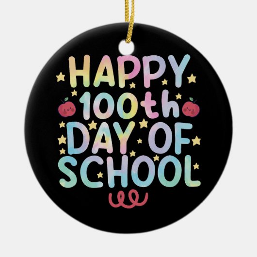 Gefärbte Krawatte zum 100. Schullehrertag Keramik Ornament (Vorne)