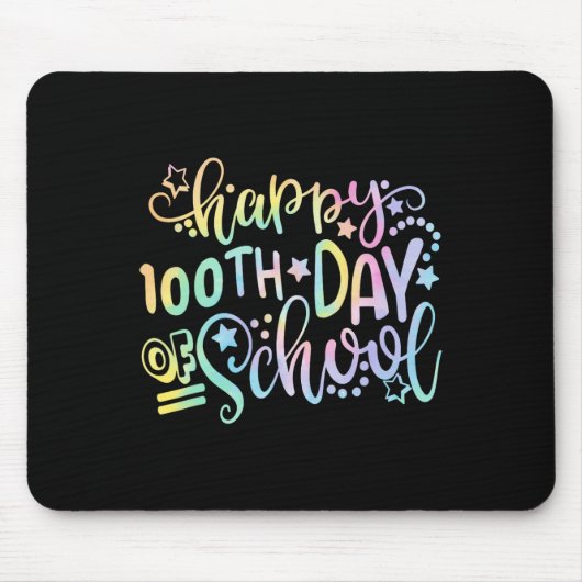 Gefärbte Krawatte zum 100. Schullehrertag Mousepad (Vorne)