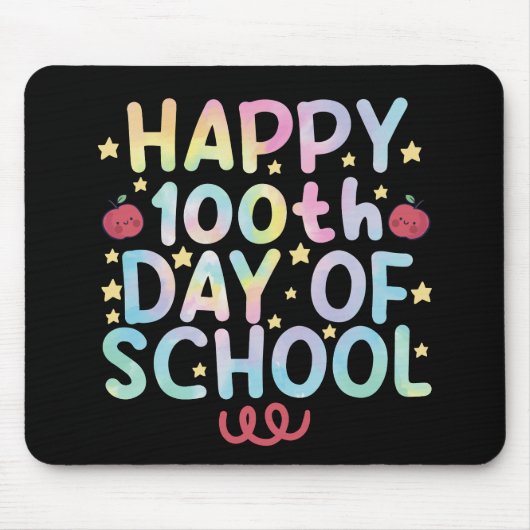 Gefärbte Krawatte zum 100. Schullehrertag Mousepad (Vorne)