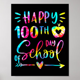 Gefärbte Krawatte zum 100. Schullehrertag Poster
