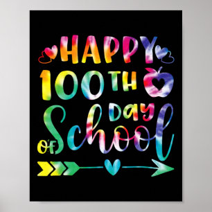 Gefärbte Krawatte zum 100. Schullehrertag Poster