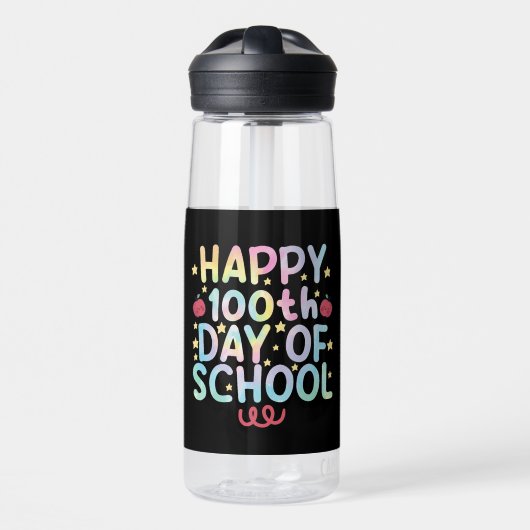 Gefärbte Krawatte zum 100. Schullehrertag Trinkflasche (Vorne)