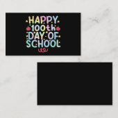 Gefärbte Krawatte zum 100. Schullehrertag Visitenkarte (Vorne/Hinten)