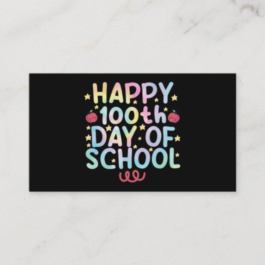 Gefärbte Krawatte zum 100. Schullehrertag Visitenkarte (Vorderseite)