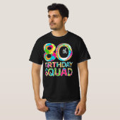 gefärbte Krawatte zum 80. Geburtstag T-Shirt (Vorne ganz)