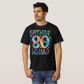 gefärbte Krawatte zum 80. Geburtstag T-Shirt (Vorne ganz)