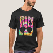 Gefärbte Krawatte zurück zur Schule Vibes der zwei T-Shirt (Vorderseite)