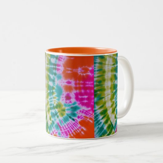 Gefärbte Krawatte Zweifarbige Tasse (VorderseiteRechts)