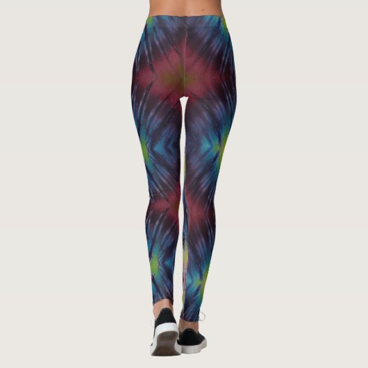 Gefärbte Krawatten Leggings (Rückseite)