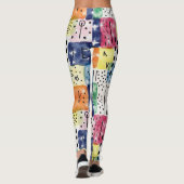 Gefärbte Krawatten mit einfachen geometrischen For Leggings (Rückseite)