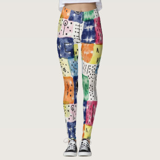 Gefärbte Krawatten mit einfachen geometrischen For Leggings