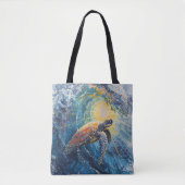 Gefärbte Meeresschildkröte Tasche (Vorderseite)