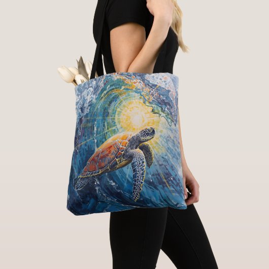 Gefärbte Meeresschildkröte Tasche (Von Nahem)