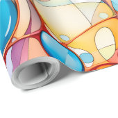 Gefärbtes abstraktes Verpackungspapier Geschenkpapier (Rolleneckpunkt)