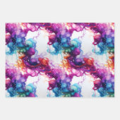 Gefärbtes abstraktes Verpackungspapier Geschenkpapier Set (Vorderseite 2)